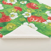 Couverture Sherpa Motif de fraises (3/4)