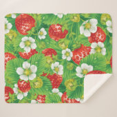 Couverture Sherpa Motif de fraises (Devant (Horizontal))
