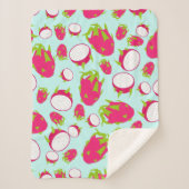 Couverture Sherpa Motif de fruits dragon (Devant)
