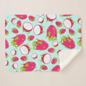 Couverture Sherpa Motif de fruits dragon (Devant (Horizontal))