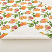 Couverture Sherpa Motif de fruits mûrs, abricots et prunes (3/4)