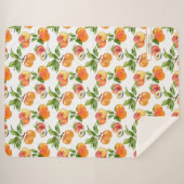 Couverture Sherpa Motif de fruits mûrs, abricots et prunes (Devant (Horizontal))