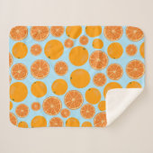 Couverture Sherpa Motif de fruits orange (Devant (Horizontal))