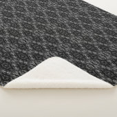 Couverture Sherpa Motif de géométrie abstraite gris noir (3/4)