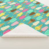 Couverture Sherpa Motif de glace coloré Été (3/4)