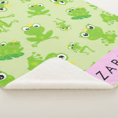 Couverture Sherpa Motif de grenouille, Grenouille verte, Prince de g (3/4)
