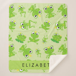 Couverture Sherpa Motif de grenouille, Grenouille verte, Prince de g