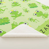 Couverture Sherpa Motif de grenouille, Grenouille verte, Prince de g (3/4)