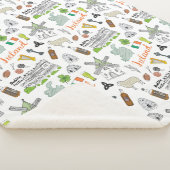 Couverture Sherpa Motif de griffonnage de croquis de l'Irlande (3/4)