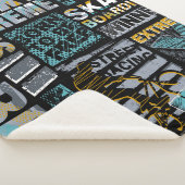 Couverture Sherpa motif de grunge sans soudure Abstrait. Mode de sty (3/4)