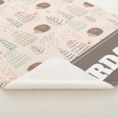 Couverture Sherpa Motif de hérisson de bois mignon (3/4)