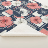 Couverture Sherpa Motif de Hibiscus Tropical Côtier (4) (3/4)
