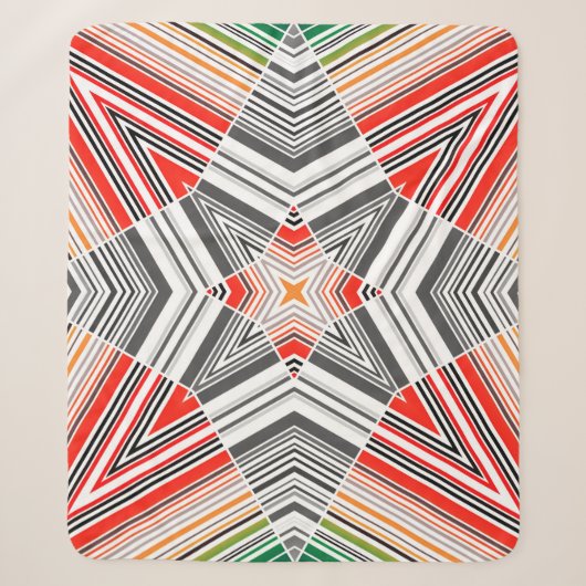 Couverture Sherpa motif de joint rayé Abstrait (Devant)