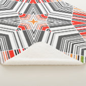 Couverture Sherpa motif de joint rayé Abstrait (3/4)