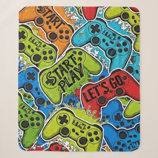 Couverture Sherpa Motif de Joueur (Devant)