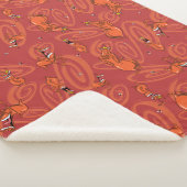 Couverture Sherpa Motif de la vache et du poulet rouge (3/4)