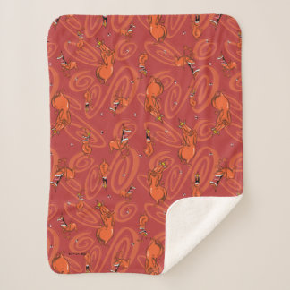 Couverture Sherpa Motif de la vache et du poulet rouge