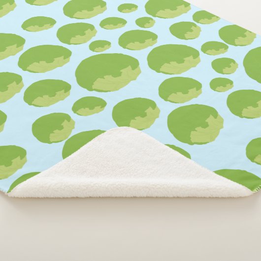 Couverture Sherpa Motif de laitue (3/4)