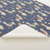 Couverture Sherpa Motif de lama de célébration (3/4)