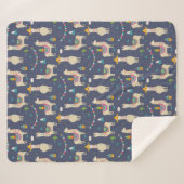 Couverture Sherpa Motif de lama de célébration (Devant (Horizontal))