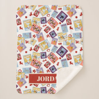 Couverture Sherpa Motif de lancer avec impression de personnage du M