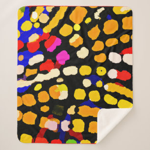 Couverture Sherpa Motif de lecture couleur expressif