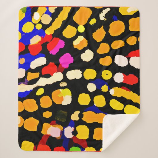 Couverture Sherpa Motif de lecture couleur expressif (Devant)