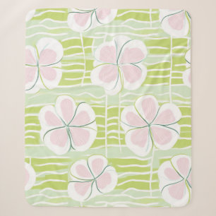 Couverture Sherpa Motif de ligne florale abstrait moderne (9)