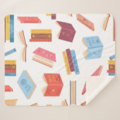 Couverture Sherpa Motif de livre (Devant (Horizontal))