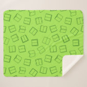 Couverture Sherpa Motif de livre (Devant (Horizontal))