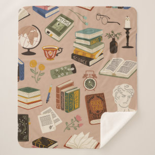 Couverture Sherpa Motif de livre