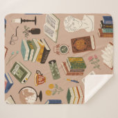 Couverture Sherpa Motif de livre (Devant (Horizontal))