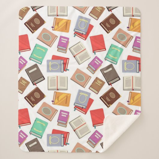 Couverture Sherpa Motif de livre (Devant)