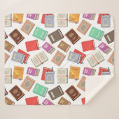 Couverture Sherpa Motif de livre (Devant (Horizontal))