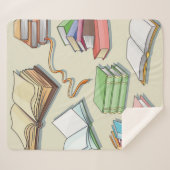 Couverture Sherpa Motif de livre (Devant (Horizontal))