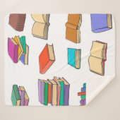 Couverture Sherpa Motif de livre (Devant (Horizontal))