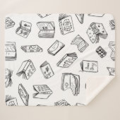 Couverture Sherpa Motif de livre (Devant (Horizontal))