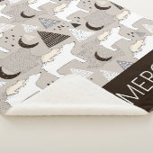 Couverture Sherpa Motif de l'ours de bois du mignon Doodland (3/4)
