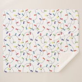 Couverture Sherpa Motif de lumières de Noël (Devant (Horizontal))