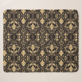Couverture Sherpa Motif de luxe noir (Devant (Horizontal))