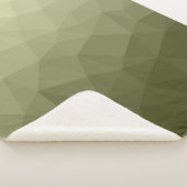 Couverture Sherpa Motif de maillage géométrique dégradé vert clair d (3/4)