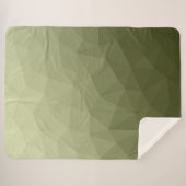 Couverture Sherpa Motif de maillage géométrique dégradé vert clair d (Devant (Horizontal))