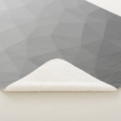 Couverture Sherpa Motif de maillage géométrique gris (3/4)