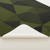 Couverture Sherpa Motif de maillage géométrique noir foncé de l'armé (3/4)