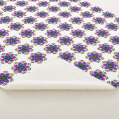 Couverture Sherpa Motif de mandala floral (3/4)