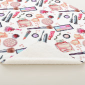 Couverture Sherpa Motif de maquillage d'aquarelle (3/4)