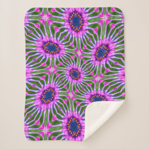 Couverture Sherpa Motif de marguerite esthétique