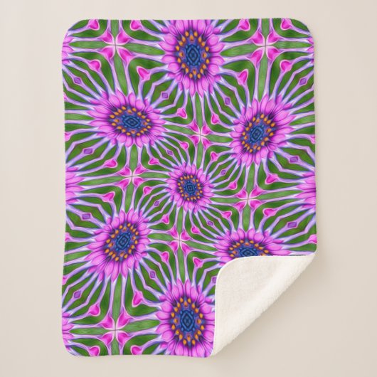 Couverture Sherpa Motif de marguerite esthétique (Devant)