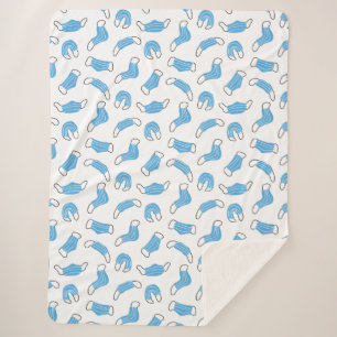 Couverture Sherpa motif de masque Médicale