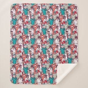 Couverture Sherpa Motif de médecin et de chirurgien